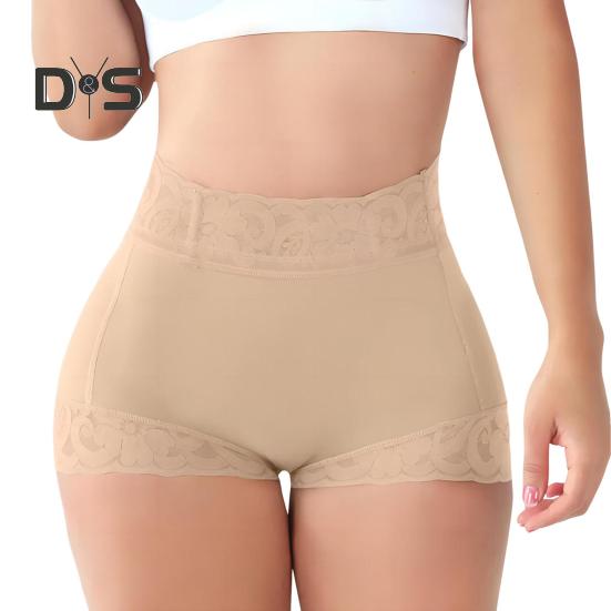 

Женские утягивающие трусы с высокой талией и контролем живота, эластичные, большого размера, для стройной фигуры, с кружевным поясом, со стальными косточками, утягивающие бедра XXL бежевый
