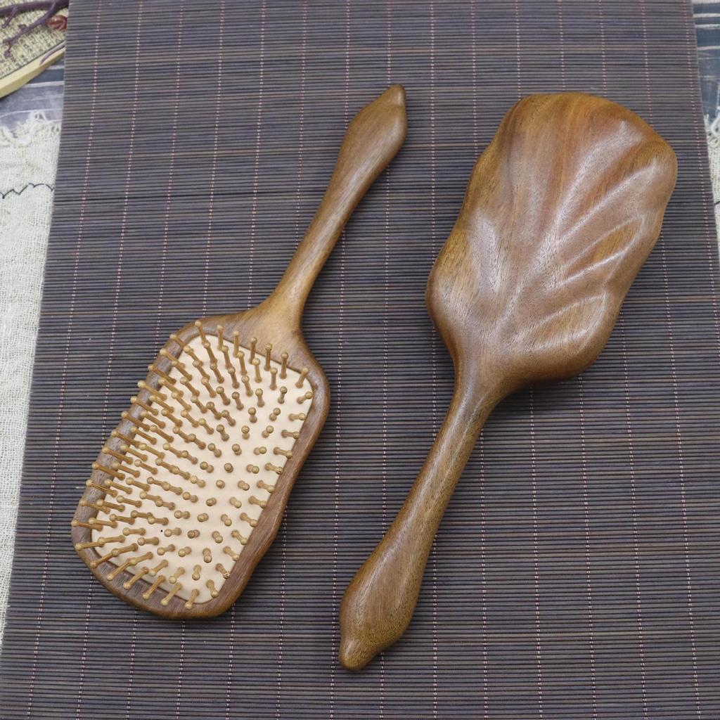 Sandalwood Air Cushion Comb Women's Home Shunfa Head Scalp Meridian Massage Comb Hair Therapy Unclogging Portable Airbag Comb