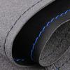 Car Steering Wheel Micro Leather Cover For Nissan 350Z 2003 - 2009 Blue Stripe