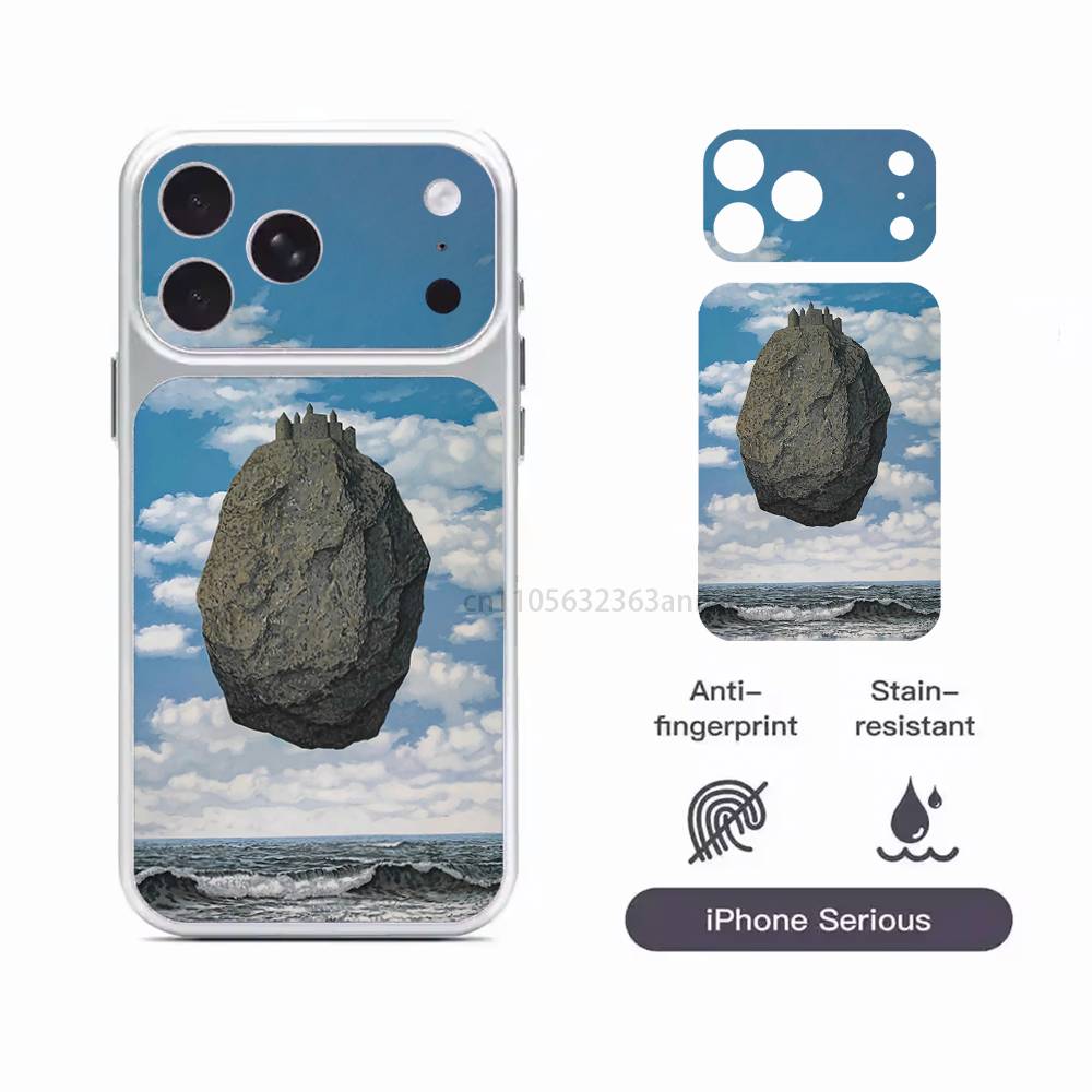 Rene Magritte Art Repeatedly Pasted For iPhone 17 Pro ProMax Back Sticker Cover iPhone17pro