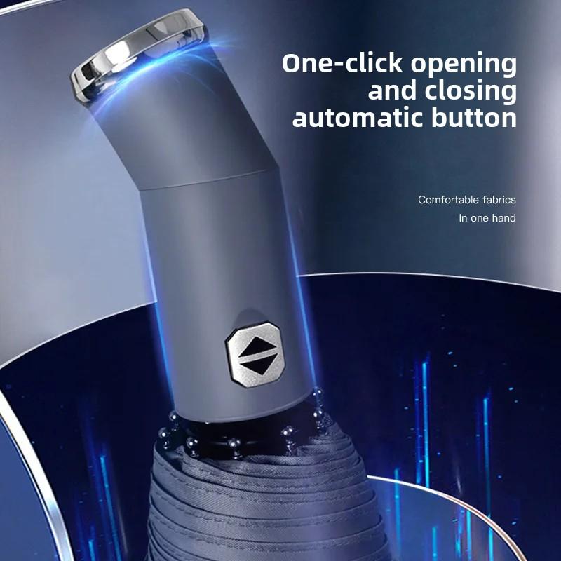 Automatic Adjustable LED Umbrella Anti-Uv Super Large Outdoor Car Rain Umbrella Business Sunny And Rainy Umbrella Wholesale
