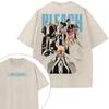 Anime BLEACH Kurosaki Ichigo Graphic T Shirt Men Women Washed Cotton Tshirts Vintage Casual Loose Clothing Harajuku Male T-shirt