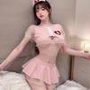 Large Size Sex Clothes Pink Sexy Nurse Clothes Cosplay Hollow Women Free Passion Pure Desire Suit