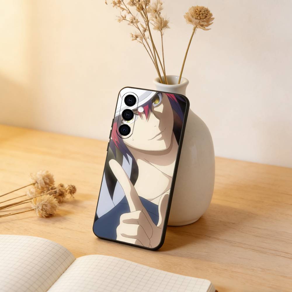 

Food Wars_ Soma Yukihira Phone Case For Samsung Galaxy A73,A72,A71,A70,A53,A52,A51,Soft Silicone Black Cover Samsung a40