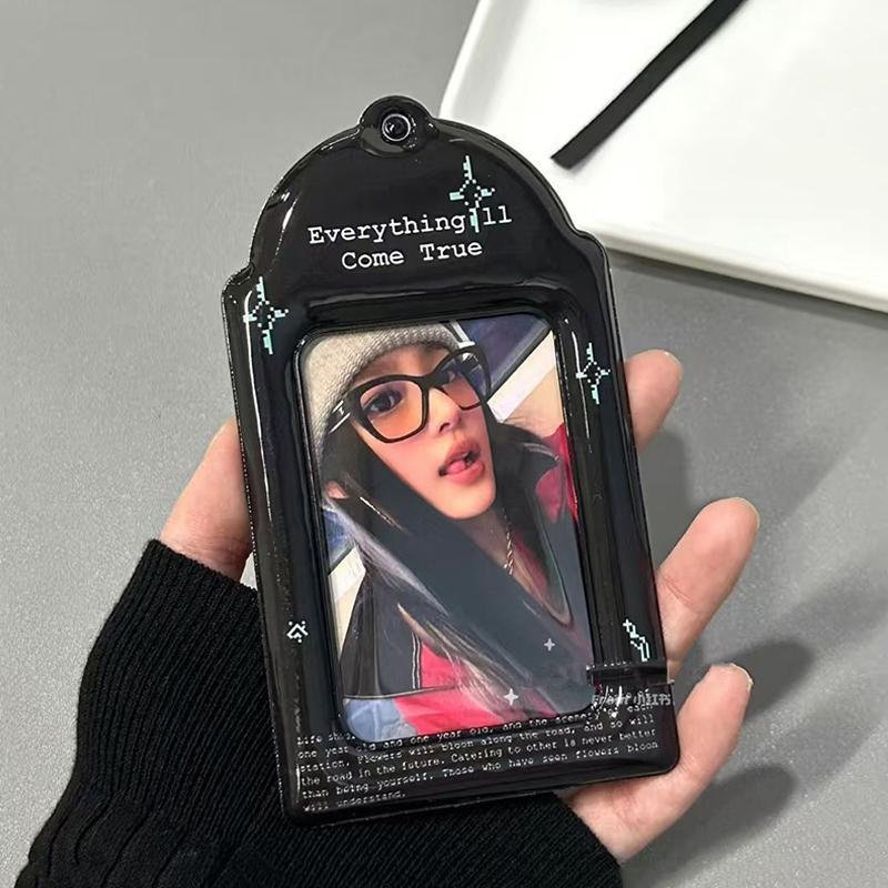 Photocard Holder Keychain Y2K Binder Photocard Idol Kpop Photo Card Holder Backbag Display Pendant Student Card Protective Cover