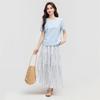 INMAN Women's Letter Embroidered Short Sleeve T-Shirt