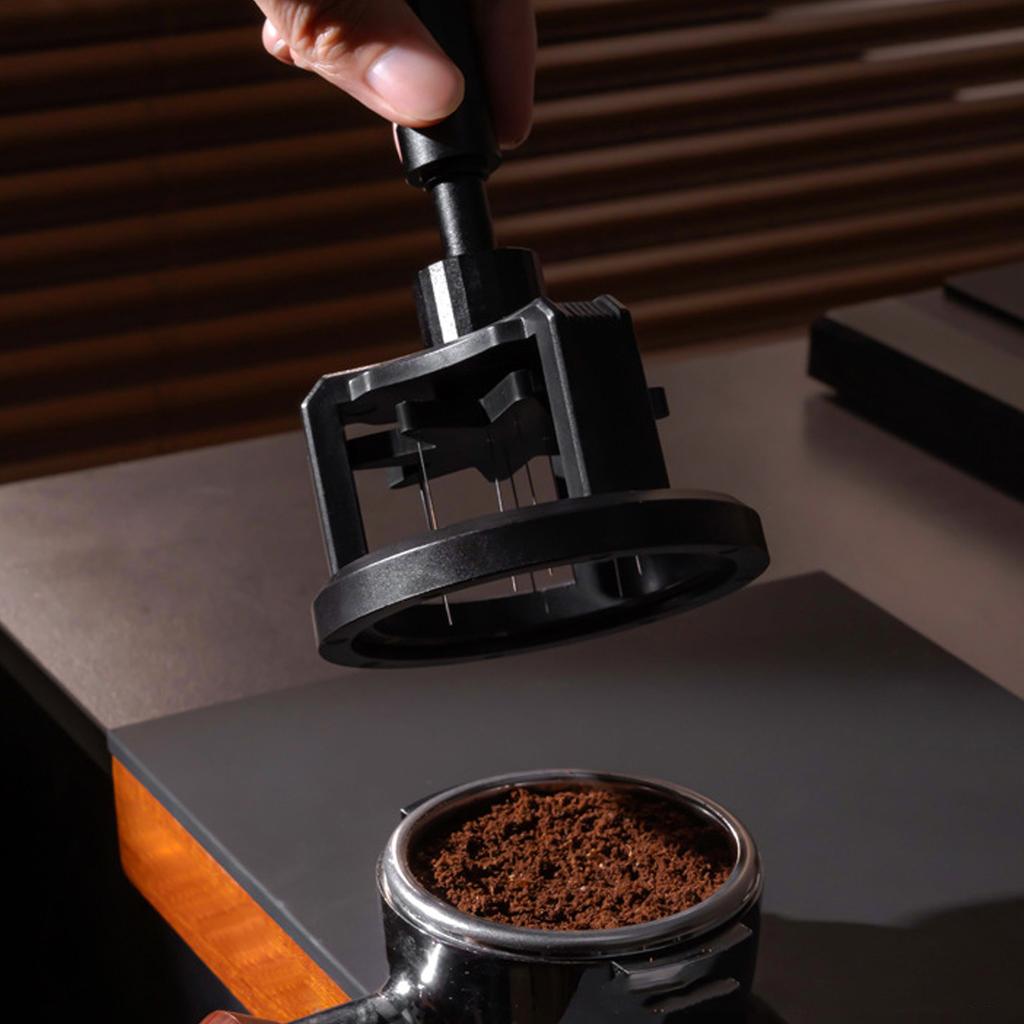 58mm Verstellbares WDT-Werkzeug Sternform Verteilt 10*0,4mm Edelstahl 304 Nadeln Kaffeeverteiler Abnehmbar