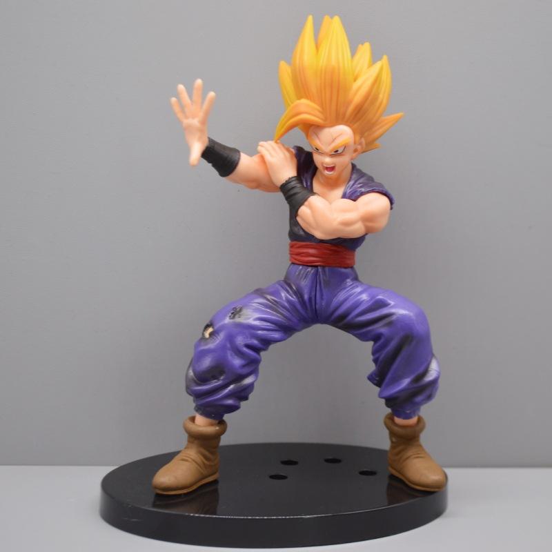 20cm Anime Dragon Ball Z Yellow Hair Beast Gohan Figure Combat Posture Action Figures PVC Statue Model Toys For Children Gifts