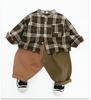 Kinder Baumwoll-Leinen Karottenhose: Frühling & Herbst Koreanischer Stil, Farbblockierte Freizeitkleidung für Kleinkinder & Kinder