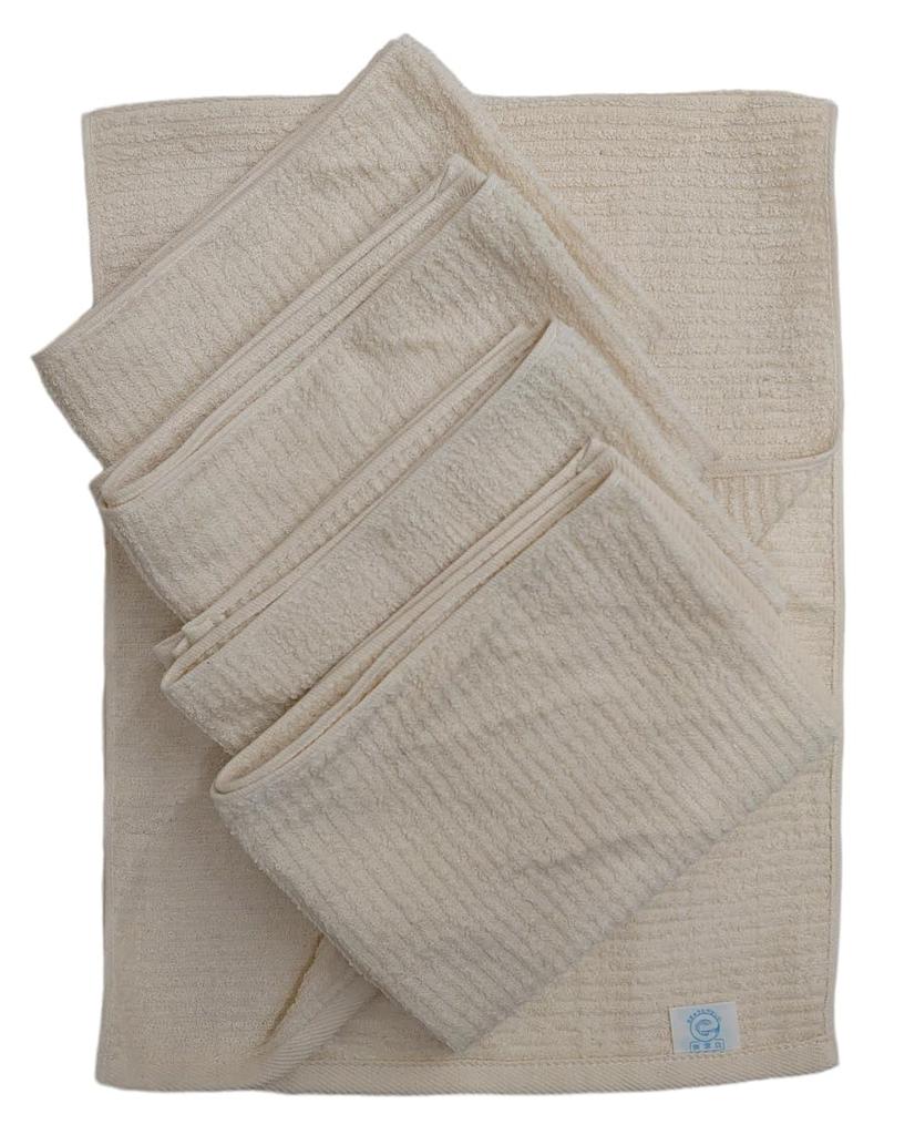 All-natural eco-absorbent face towels (beige), set of 10.