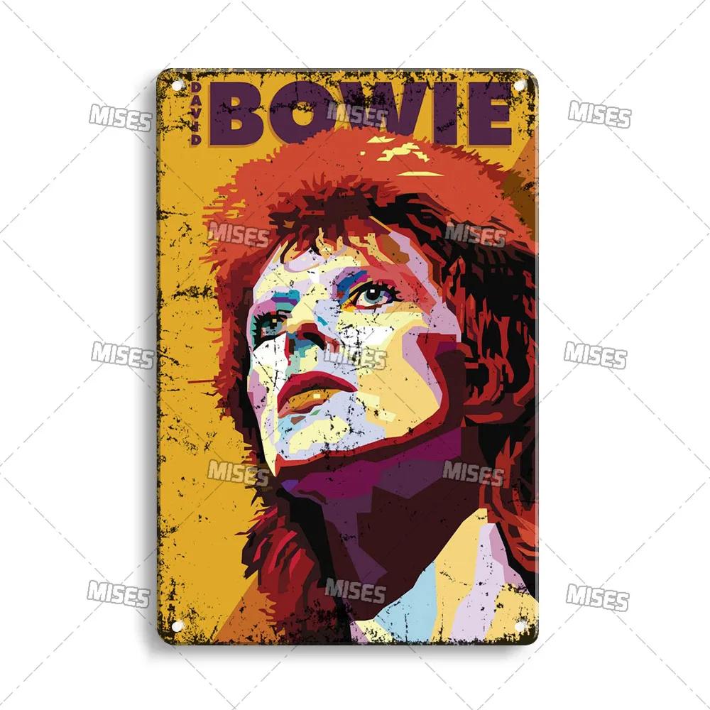 MISES ROCK Wanddekoratives Poster Metall Blechschild Musik Metallplakette Rostiges Band Metallschild Man Cave Zuhause Küche Industrielle Dekoration