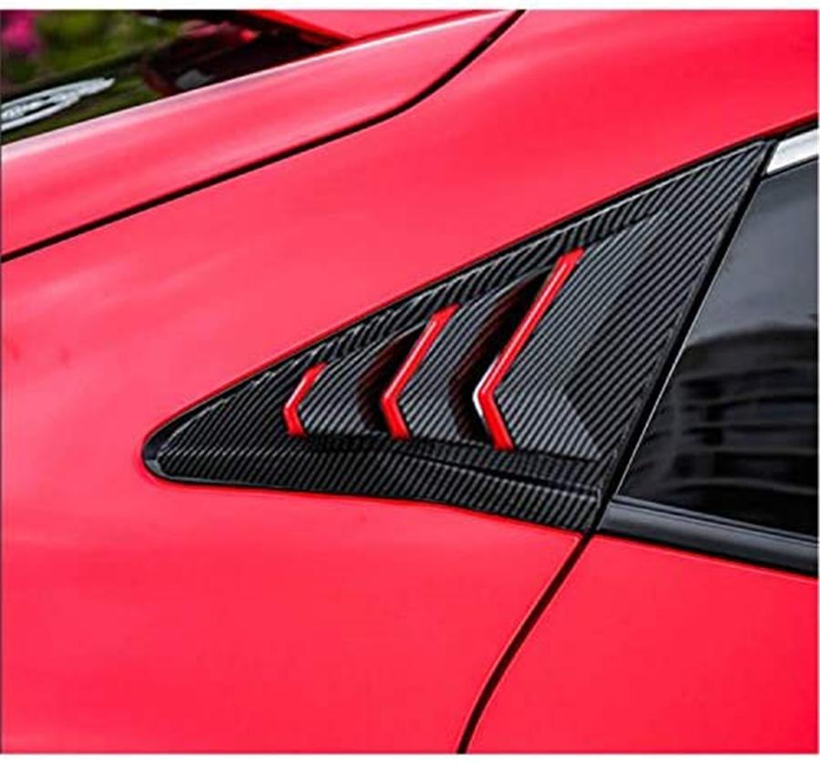 Side Air Vent Window Louver Cover For Honda Civic 2016-21 10th Hatchback Type R