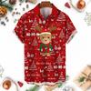 2026 Santa Claus Men's All-Season Casual Short-Sleeve Snowman Shirt