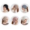Autumn Winter Warm Ear Protection Cap Women Horsetail Hole Knitted Cap Wool Cap Sleeve Cap Skullies Beanies