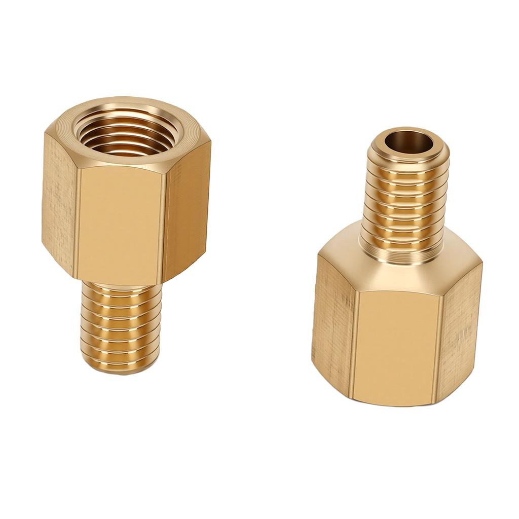 2pcs Brass Pipe Fitting Rustproof Versatile 1 8in NPT Female to Metric M8 M8X1.25 Male Pipe Adapter