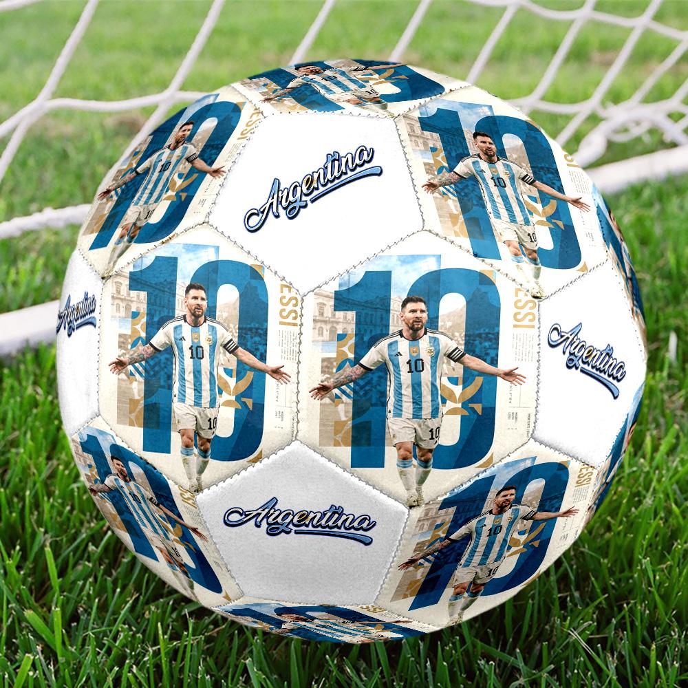 Messi 10 Number Leo Messi Soccer Legend Soccer Ball Size 5 Football Machinestitched Indooroutdoor Universal Football Perfect Gift For Sports Enthusias