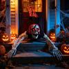 Electric Halloween Crawling Ghost Bald Head Glowing Eye Yard Bloody Zombie Folding Movable Escape Room Climbing Ghost
