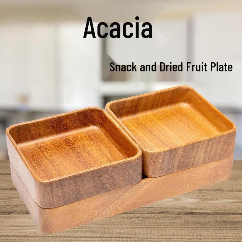 Drui'en Acacia Wood Square Serving Tray
