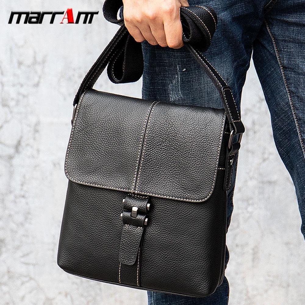 Malunt Men's Vintage Leather Crossbody Bag