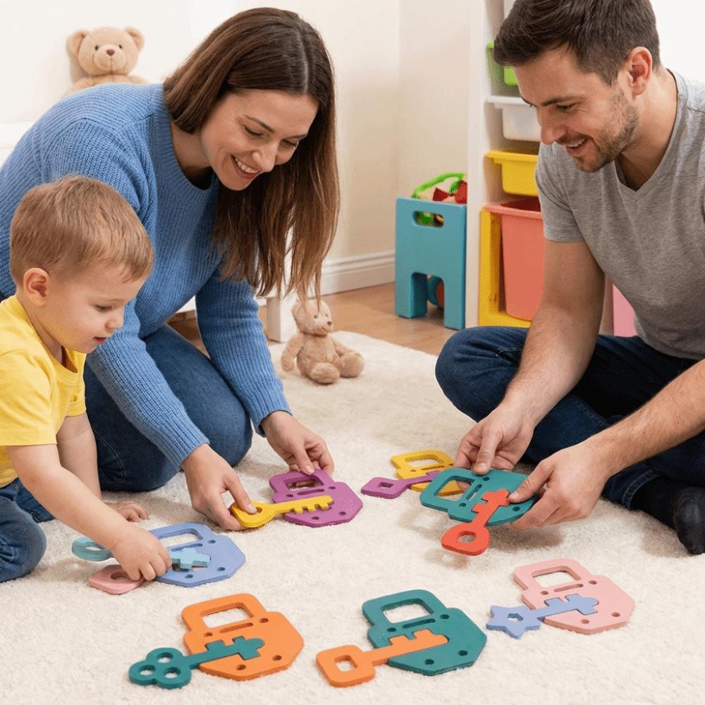 Wooden Locks Keys Montessori Educational Toy Fine Motor Skills Training Toy  Parish Activities