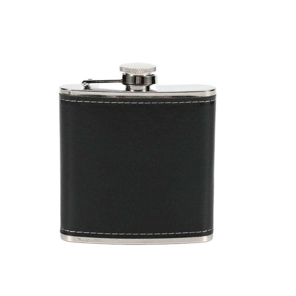 Mode 6oz Taschenflasche Auslaufsicher Lederbezogen Trinkwasserflasche Mini Tragbar Weinkelch Outdoor