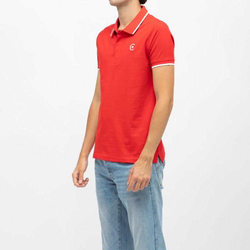Polo coton chiné liseré manches logo brodé Homme CERRUTI