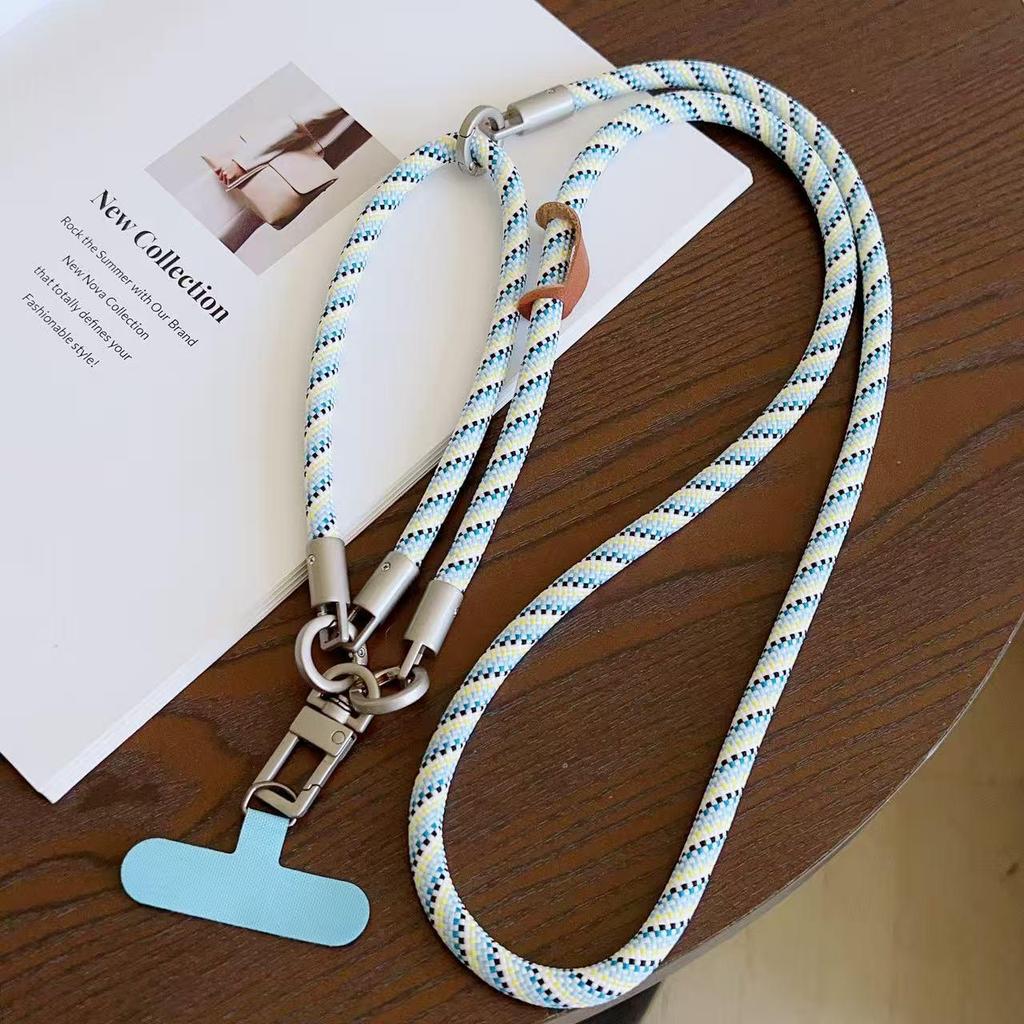Dual-Function Anti-Lost Crossbody Phone Lanyard with Detachable Wrist Strap and Metal Buckle