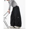 Amerikanische Retro-Silhouette elastische Taille Fallschirm-Overalls Kordelzug locker Falten lässige Hose