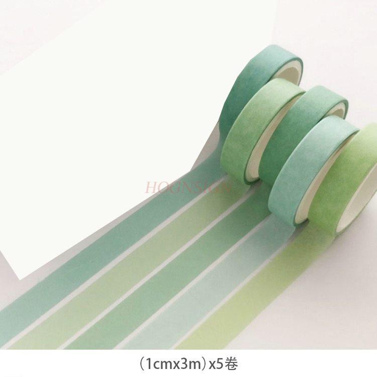5rolls/box Hand Tent Tape Basic Girl Heart Color and Paper Tape