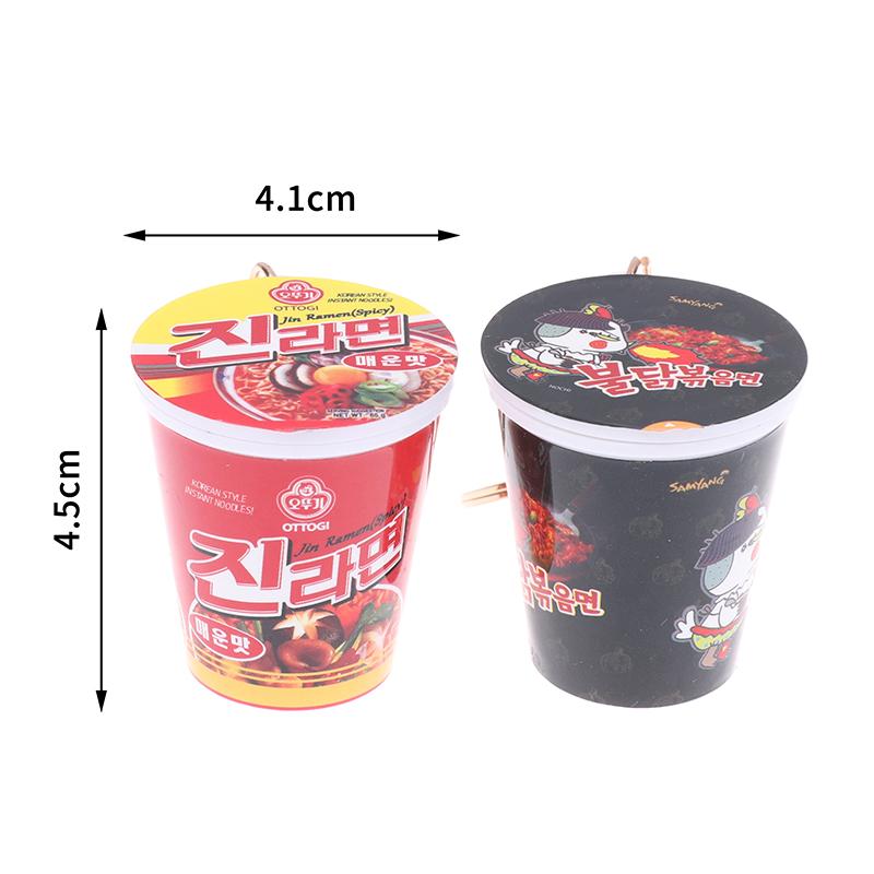 1 Piece Bowl Noodle Turkey Noodles Spicy Ramen Charm Mini Snacks Bag Pendant Simulation Instant Noodles Keychain Christmas Gifts