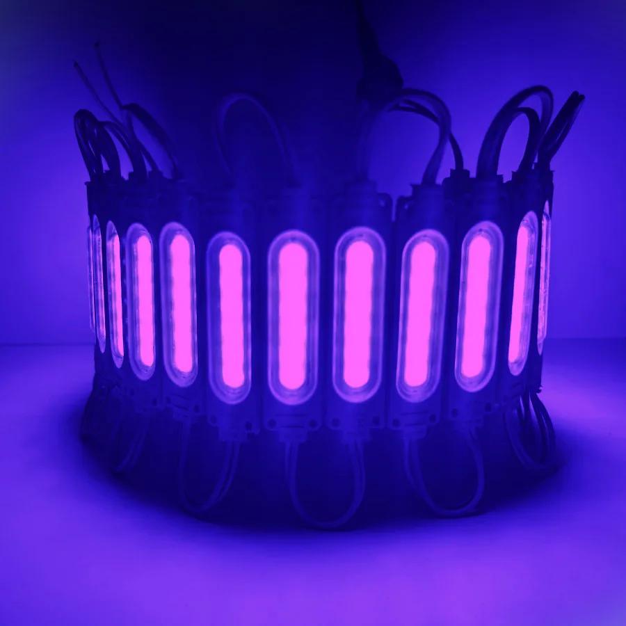 10PCS/lot 12V Multicolour Led Modules COB Light Backlight Shop Banner Waterproof IP65 Christmas Decorations Warm White