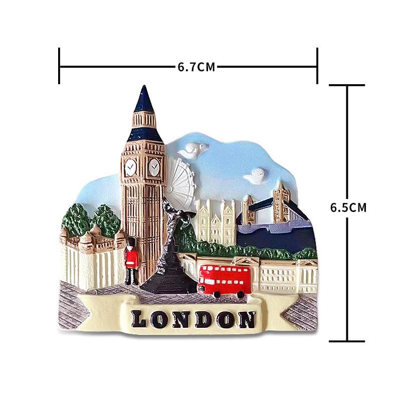 3D London Fridge Magnet - Creative Travel Souvenir from the UK