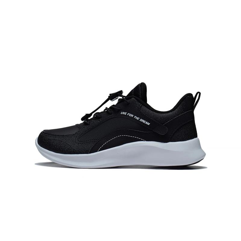 Li Ning Kids Fashion Trend Shock Absorption Rebound Breathable Casual Shoes Kids Casual Shoes Black YKCU240-11