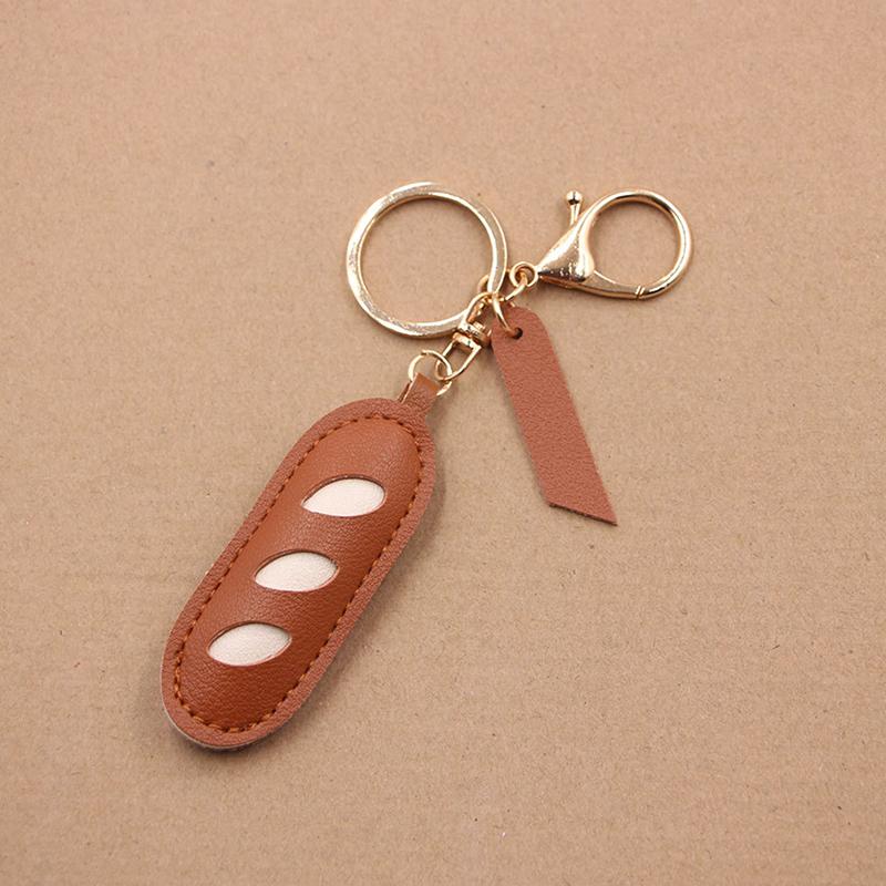 Creative  Keychains Women Pu Leather Hanger Pendant Decoration For Bag Charm Car Keyring Accessories Gifts