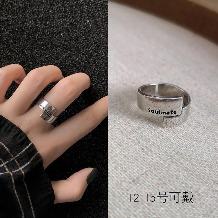 Vintage Open Finger 925 Sterling Silver Ring For Women Stylish Ins Aesthetic Jewelry