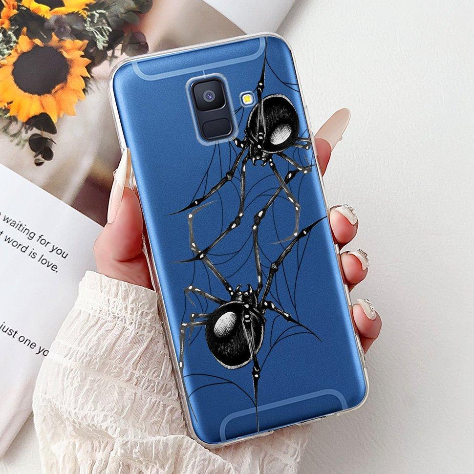 For Samsung Galaxy A6 2018 Case Luxury Painted Cover Soft Silicone Phone Case For Samsung A 6 A6 GalaxyA6 2018 Back Cover Coque