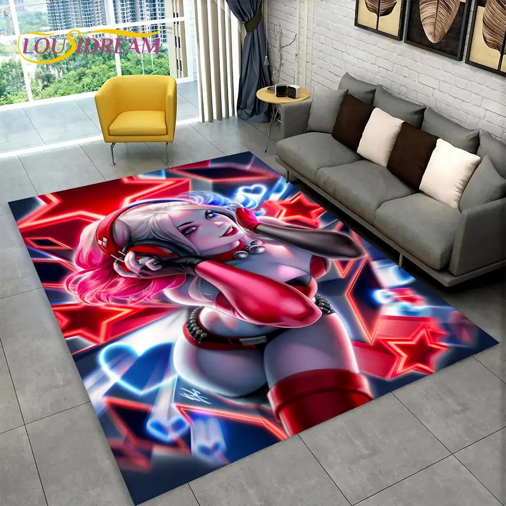 

Joker Girl Cartoon Area Rug,Carpet Rug for Home Living Room Bedroom Sofa Playroom Kitchen Doormat Decor,Child Non-slip Floor Mat 40x60cm(15x23in)