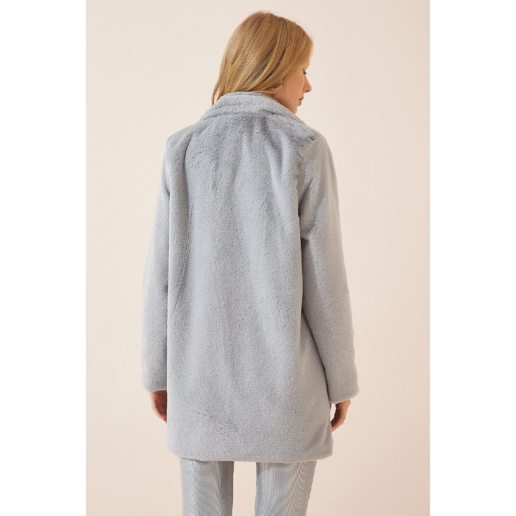 Knochen-Kunstpelzmantel für Damen Rv00072