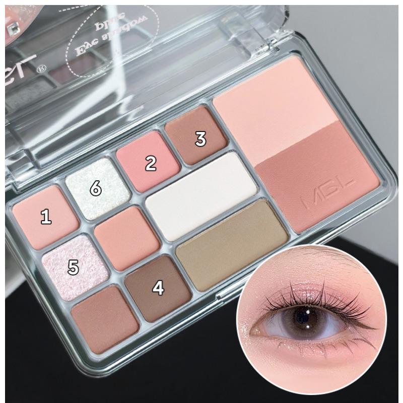 Mgl Twelve Color Low Saturation Pink Eyeshadow Palette For Daily Commute