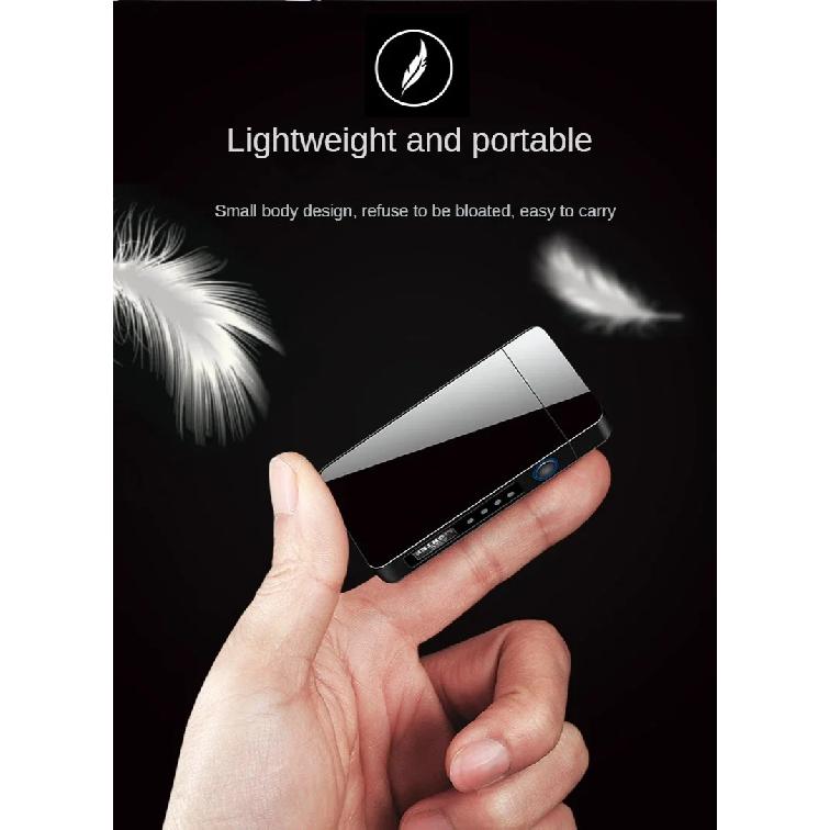 Hot Boutique Creative Portable Windproof USB Strong Pulse Double Arc Lighter Rechargeable Touch Sensor Fashion Ignition Tool