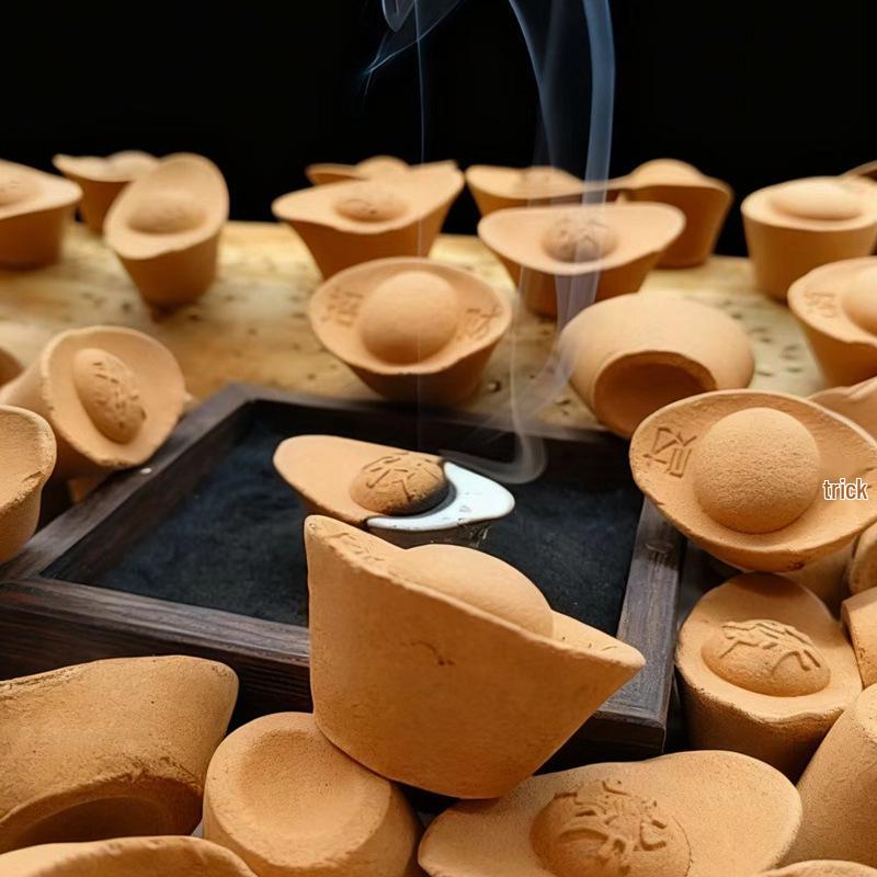 Lucky Ingot Sandalwood God of Wealth Career Incense Tower - Indoor Prosperity Incense Wealth Ingot Incense [250g/approx. 35 pieces]