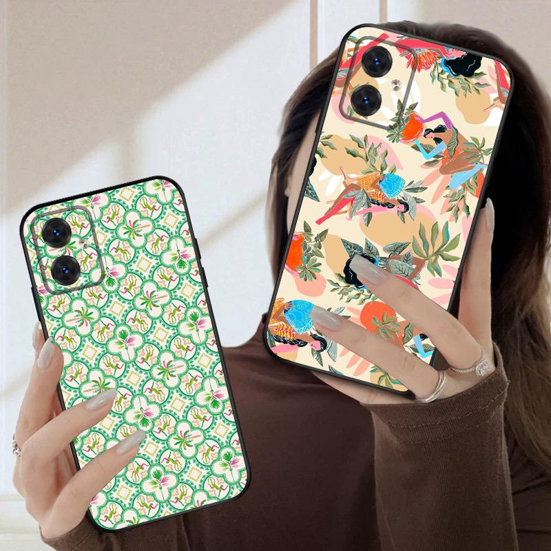 Flowers and Women For Motorola Moto G 04 G05 G14 15 24 34 35 54 55 75 84 85 Edge 40 50 Fusion 60 Fusion silicone soft phone case