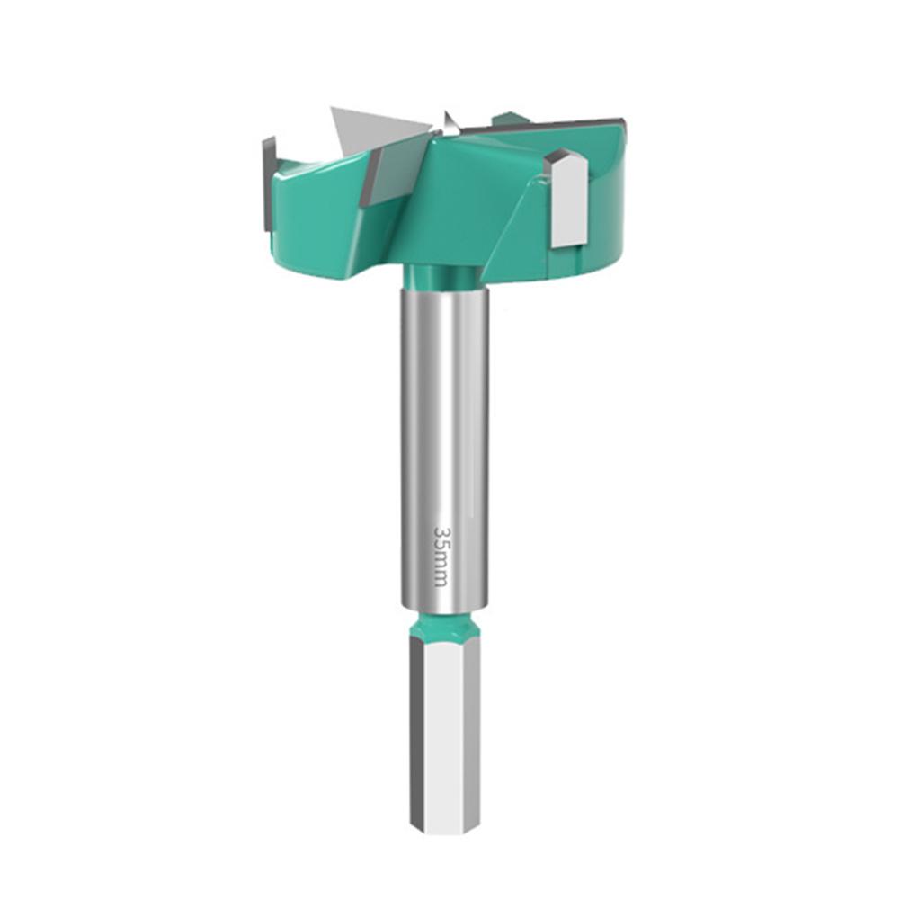 1pc 16-60mm 3-edged Woodworking Hole Opener Cutter Hinge Boring Drill Bits Hex Shank For Wood Plastics Plywood Drilling