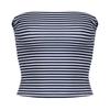 Strapless Women Tube Tops Cropped Off Shoulder Backless Short Tank Summer Party Club Stripedsolid Mini Vest 2024 New