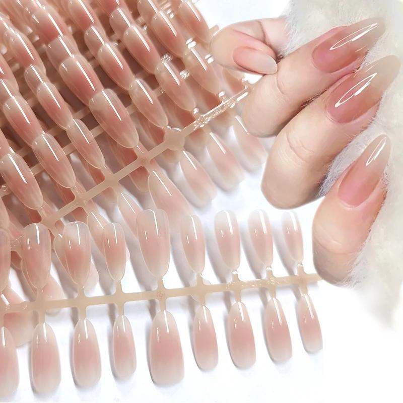 

30Pcs Nude Gradient Press On Nails, Full Cover Quick Extension Natural Wearable False Nail Tips United States