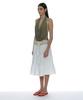 Partimento Woman Tiered Shirred Midi Skirt_Off White