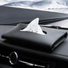 Car Tissue Case, Leather Look, Black, Simple Style, Wear Resistant,