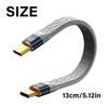 Short USB4 Cable 5Inch Flat Cord 40Gbps Speed 240W Power Delivery for Phones External SSD eGPU and More USB-C Devices