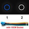 16/19/22mm Bicolor LED Metal Push Button Switch Waterproof Car Boat 7Pin Momentary Self-reset Fixed Self-locking 6V 12V 24V 220V