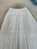 Korean Patchwork A-line Midi Skirt - Versatile Fairy Style for Women